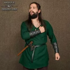 Brazaletes De Cuero Auténtico Trenzado Con Tachuelas -Armadura Ventas 701786BK 6