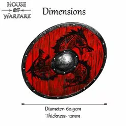 Fenrir Handcrafted Wooden Shield With 1.5 Mm Steel Shield Boss 11 Fenrir Handcrafted Wooden Shield With 1.5 Mm Steel Shield Boss -Armadura Ventas 701804 2 2