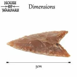 Punta De Flecha De Caza Histórica De Sílex Con Extremos Cónicos Dobles 5cm -Armadura Ventas 701812 2