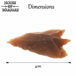 Punta De Flecha De Caza Histórica De Sílex Marrón 4cm -Armadura Ventas 701815 2