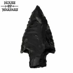 Punta De Flecha Pequeña De Obsidiana Negra Prehistórica 4,8 Cm