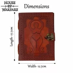 Diario De Cuero Auténtico Hecho A Mano Diosa Medieval -Armadura Ventas 701832 2 1