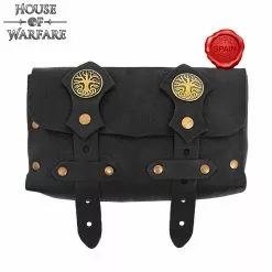 Riñonera De Piel Adventurer Of The North En Negro Y Marrón