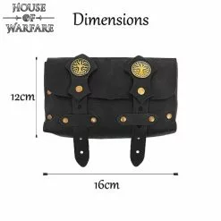 Riñonera De Piel Adventurer Of The North En Negro Y Marrón -Armadura Ventas 701854BK 2