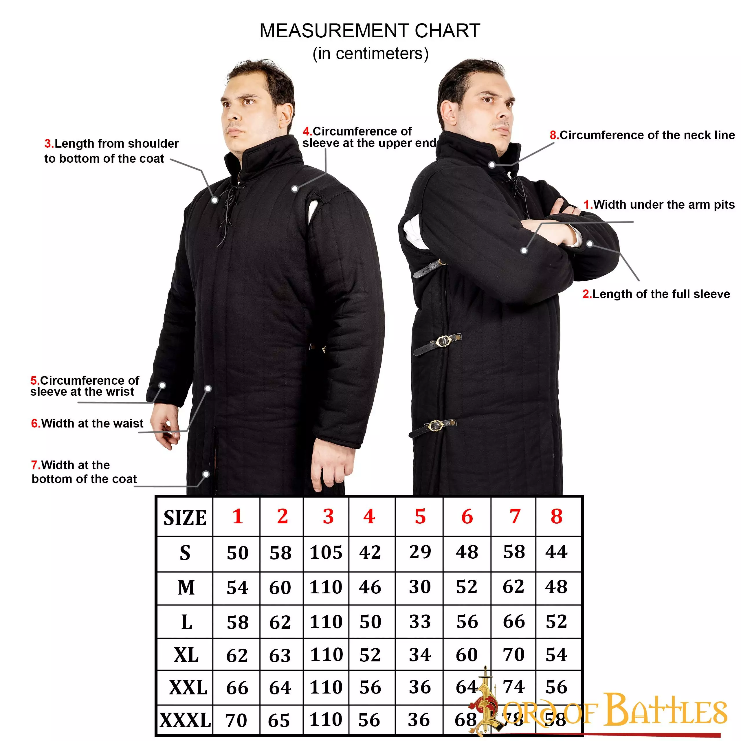 Gambesón Medieval De Lona Acolchada De Algodón (Tipo 3) Con Hebillas Laterales Negro Y Crudo 5 Gambesón Medieval De Lona Acolchada De Algodón (Tipo 3) Con Hebillas Laterales Negro Y Crudo - Imagen 3