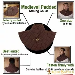 Cuello Medieval Acolchado Hecho A Mano Con Lienzo De Algodón 11 Cuello Medieval Acolchado Hecho A Mano Con Lienzo De Algodón -Armadura Ventas 7201 pattern 1 1