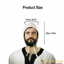 Medieval Acolchado Acolchado Arming Cap Hecho A Mano De Lona De Algodón -Armadura Ventas 7202E 3