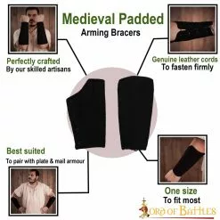 Brazales Medievales Acolchados De Algodón -Armadura Ventas 7206BK pattern 1