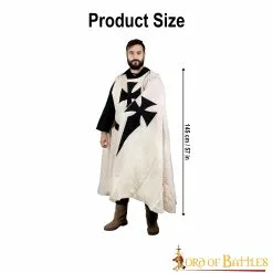 Caballeros Teutónicos Capa Con Capucha Capa De Lona De Algodón Resistente -Armadura Ventas 7411 3 1