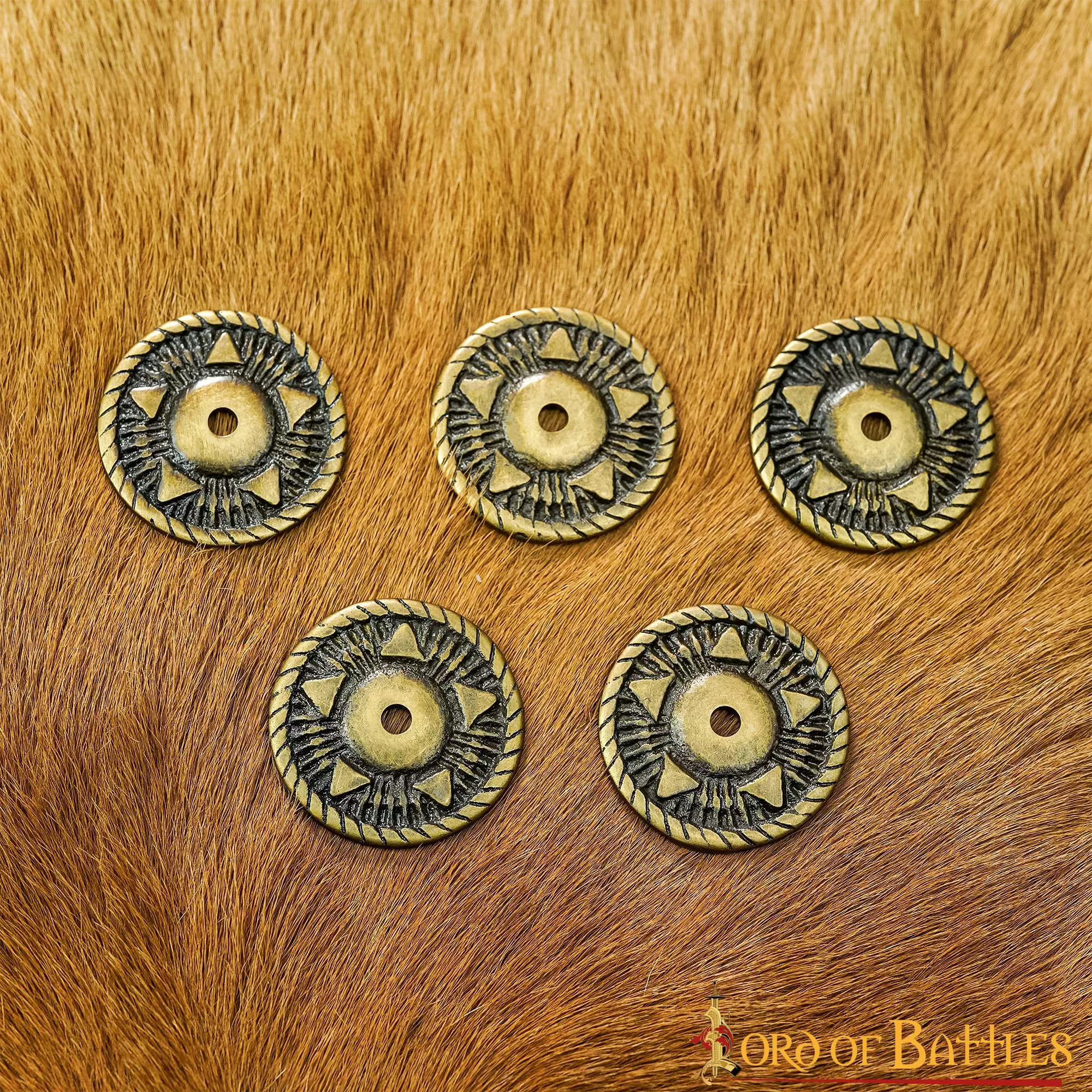 Juego De 5 Adornos De Pentáculo De Latón Antiguo Accesorio Ideal Para Cuero Y Ropa 7 Juego De 5 Adornos De Pentáculo De Latón Antiguo Accesorio Ideal Para Cuero Y Ropa - Imagen 5