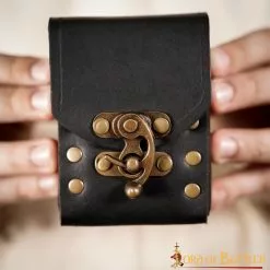 Riñonera Medieval De Cuero Con Detalles De Latón Envejecido 13 Riñonera Medieval De Cuero Con Detalles De Latón Envejecido -Armadura Ventas 8 13