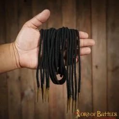 Aiglets Medievales De Latón Puro Tejido Cuerdas Negras Accesorio Ideal Para Ropa