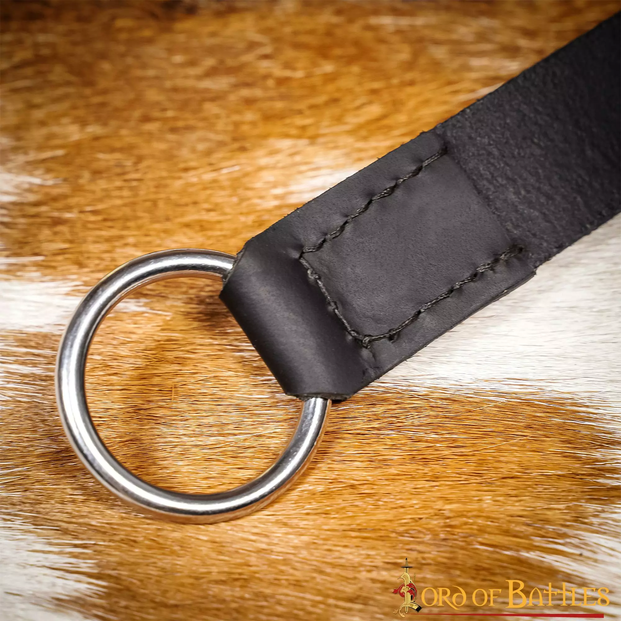 Cinturón Medieval De Cuero Con Hebilla De Acero Brillante 8 Cinturón Medieval De Cuero Con Hebilla De Acero Brillante - Imagen 6