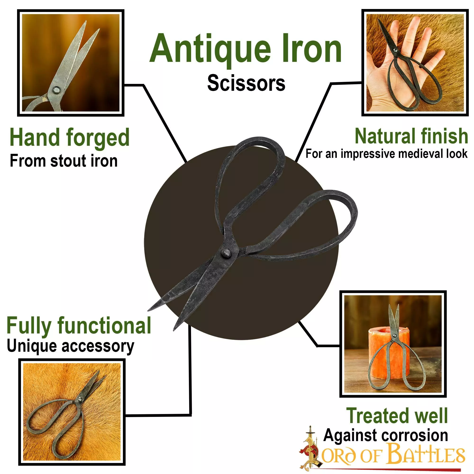 Tijeras Antiguas De Hierro Forjadas A Mano Accesorio Medieval Totalmente Funcional 6 Tijeras Antiguas De Hierro Forjadas A Mano Accesorio Medieval Totalmente Funcional - Imagen 4
