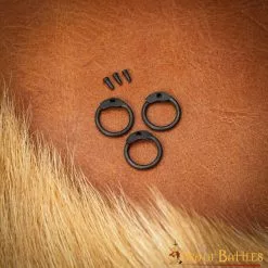 Anillos De Acero Sueltos Redondos Con Remaches De Cúpula DIY Chainmail Armor, ID 9mm, Negro -Armadura Ventas 830BK 5