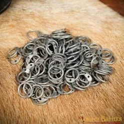 Anillos De Acero Sueltos Redondos Con Remaches De Cúpula DIY Chainmail Armor, ID 9mm, Natural