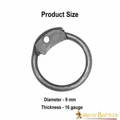Anillos De Acero Sueltos Redondos Con Remaches De Cúpula DIY Chainmail Armor, ID 9mm, Natural -Armadura Ventas 830N 3