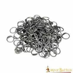 Anillos De Acero Sueltos Redondos Con Remaches De Cúpula DIY Chainmail Armor, ID 9mm, Natural -Armadura Ventas 830N 5