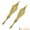 Juego De 2 Limpiadores De Oídos De Latón Macizo Puro Vikingo Ornamentado -Armadura Ventas 8310 1