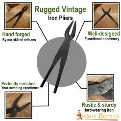 Alicates De Hierro Forjados A Mano De Estilo Vintage Funcionales Equipo De Campamento Rústico 11 Alicates De Hierro Forjados A Mano De Estilo Vintage Funcionales Equipo De Campamento Rústico -Armadura Ventas 8313 pattern 1