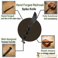 Cuchillo De Espiga De Ferrocarril Forjado A Mano Con Mango Retorcido 11 Cuchillo De Espiga De Ferrocarril Forjado A Mano Con Mango Retorcido -Armadura Ventas 8425 pattern1