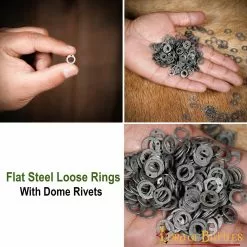 Anillos Planos De Acero Sueltos Con Remaches De Cúpula DIY Chainmail Armor -Armadura Ventas 845N pattern 2
