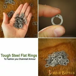 Anillos Sueltos De Acero Plano Con Remaches De Cúpula DIY Chainmail Armor -Armadura Ventas 847N pattern 2