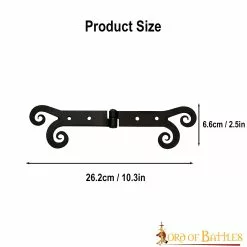 Par De Bisagras De Puerta Vintage De Hierro Hechas A Mano Accesorio Funcional Rústico -Armadura Ventas 8517 3