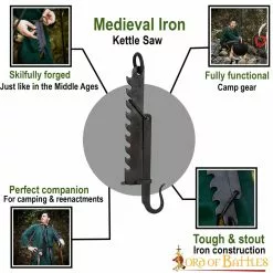 Hervidor Medieval De Hierro Forjado A Mano Sierra De Campamento Funcional -Armadura Ventas 8523 pattern 1 1