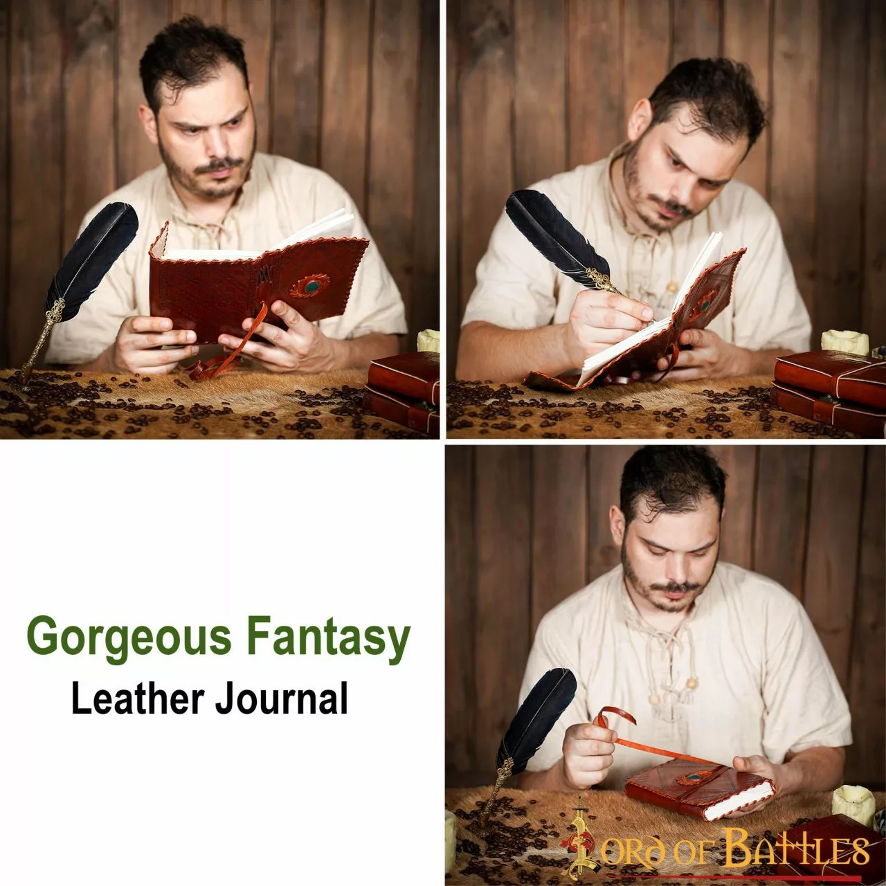 Diario Medieval De Piedra Hecho A Mano En Piel Genuina Diario De Notas 8 Diario Medieval De Piedra Hecho A Mano En Piel Genuina Diario De Notas - Imagen 6