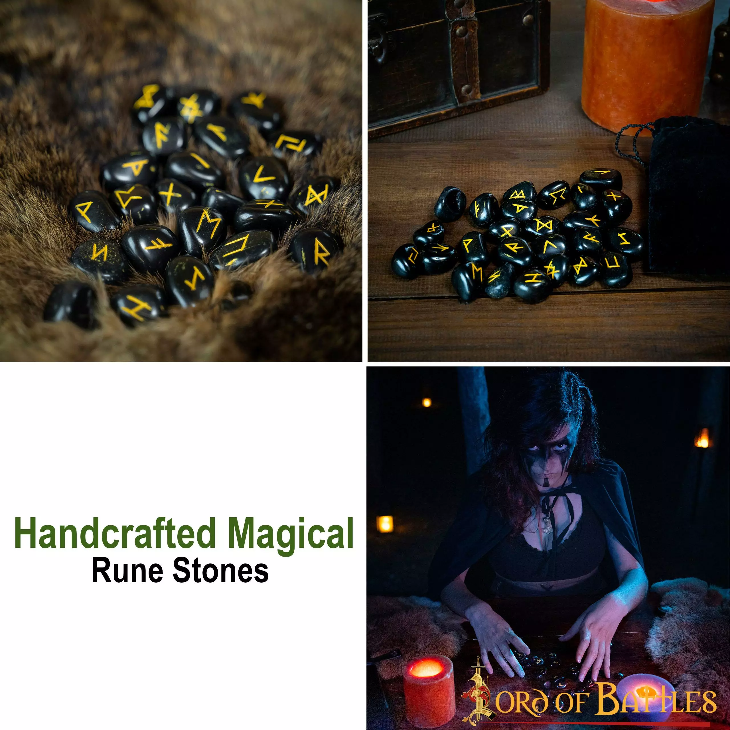 Set De Piedras Rúnicas Medievales Vikingas Hechas A Mano Con Bolsa Accesorio De Juego 7 Set De Piedras Rúnicas Medievales Vikingas Hechas A Mano Con Bolsa Accesorio De Juego - Imagen 5