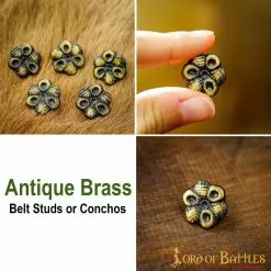 Cinturones O Adornos De Ropa De Latón Puro Envejecido En Forma De Flor -Armadura Ventas 8768 5pcs pattern 2