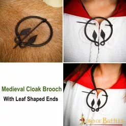 Broche Medieval Para Capa Con Extremos En Forma De Hoja Accesorio Para Ropa De Hierro Forjado A Mano 12 Broche Medieval Para Capa Con Extremos En Forma De Hoja Accesorio Para Ropa De Hierro Forjado A Mano -Armadura Ventas 8801 pattern 2