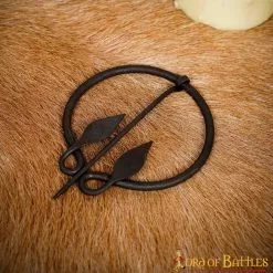 Broche Medieval Para Capa Con Extremos En Forma De Hoja Accesorio Para Ropa De Hierro Forjado A Mano