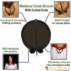 Cierre De Capa Funcional De Hierro Forjado A Mano Con Peroné De La Alta Edad Media 11 Cierre De Capa Funcional De Hierro Forjado A Mano Con Peroné De La Alta Edad Media -Armadura Ventas 8802 pattern 1