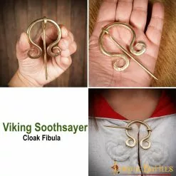 Broche De Capa Con Peroné De Latón De Adivino Vikingo -Armadura Ventas 8804 pattern 2 1