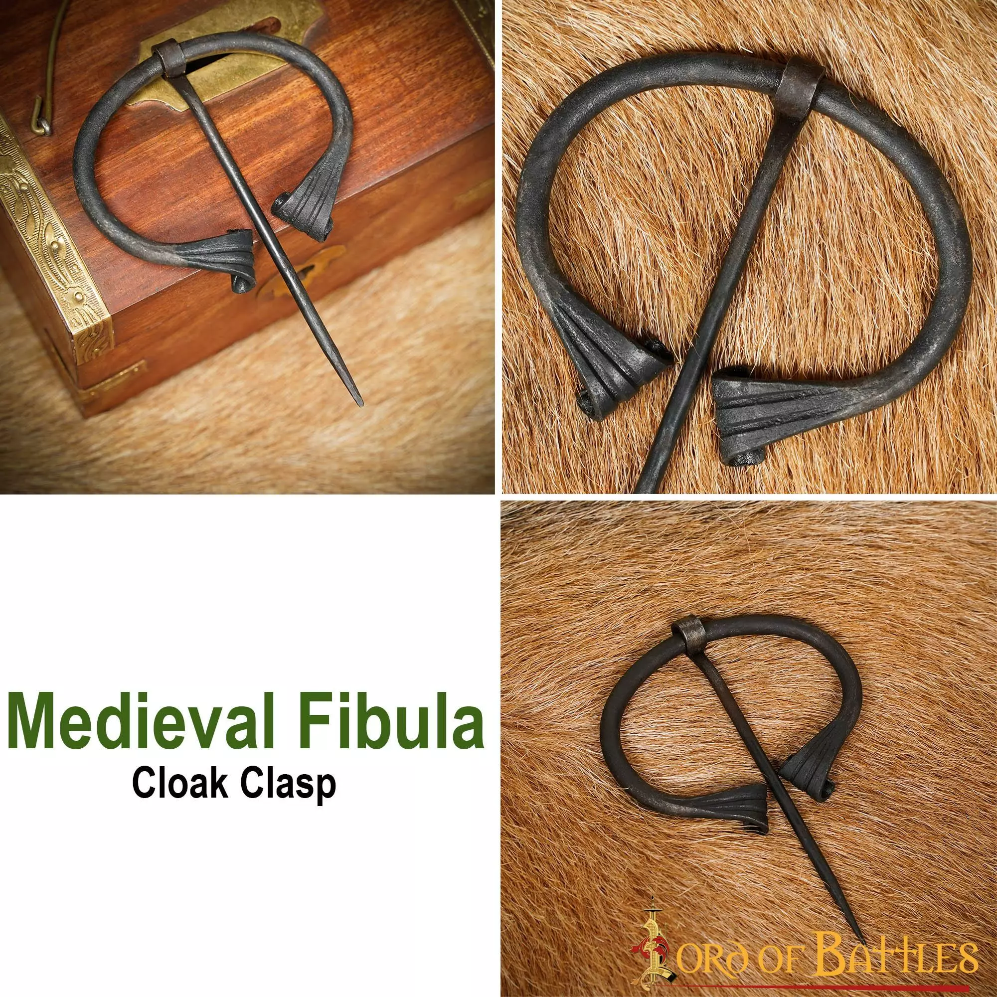 Broche Medieval De Fíbula Para Capa Con Extremos Enrollados 7 Broche Medieval De Fíbula Para Capa Con Extremos Enrollados - Imagen 5