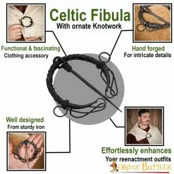 Peroné Forjado A Mano Con Extremos Anudados -Armadura Ventas 8808 pattern 1 1 1