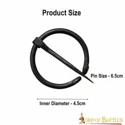 Alfiler De Capa Medieval Vikingo De Hierro Forjado A Mano Con Peroné Penannular -Armadura Ventas 8811 3