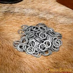 Anillas Planas De Acero Macizo Sueltas Para Armaduras Medievales De Cota De Malla