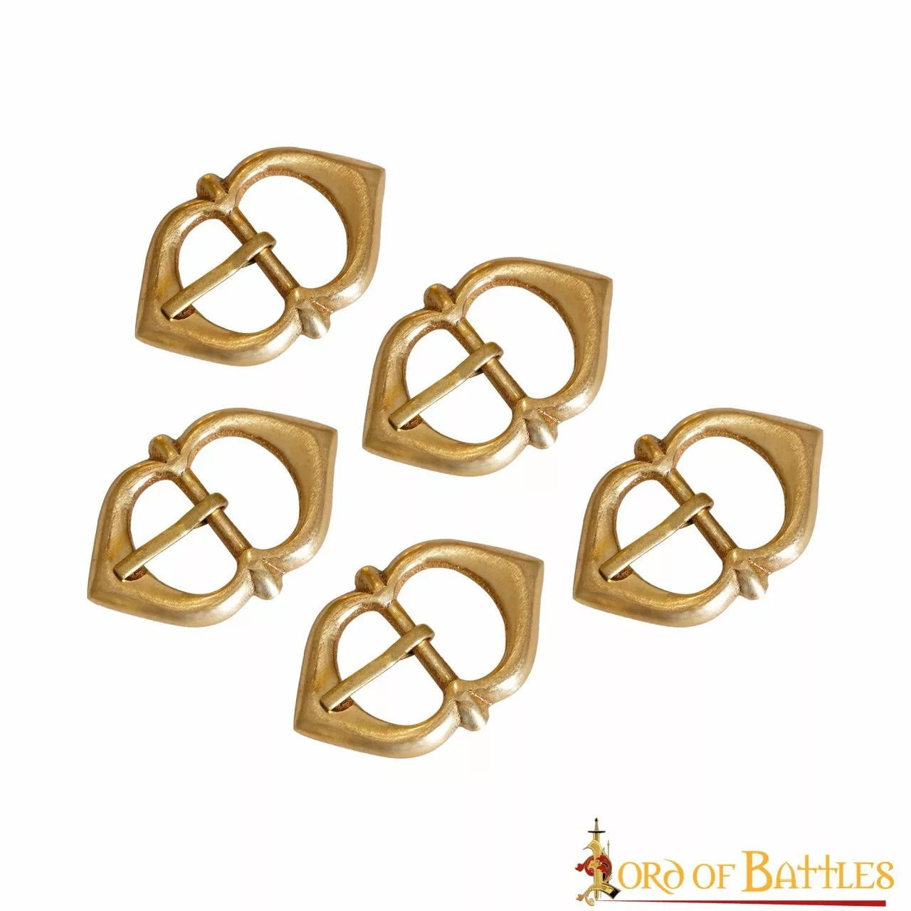 Hebilla Medieval De Latón Puro Para Correas De Armadura 4 Hebilla Medieval De Latón Puro Para Correas De Armadura - Imagen 2