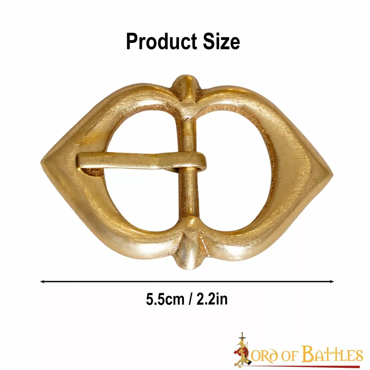 Hebilla Medieval De Latón Puro Para Correas De Armadura 5 Hebilla Medieval De Latón Puro Para Correas De Armadura - Imagen 3