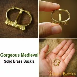 Hebilla Medieval De Latón Macizo Puro Juego De 5 Accesorios Funcionales -Armadura Ventas 8902 pattern1 2