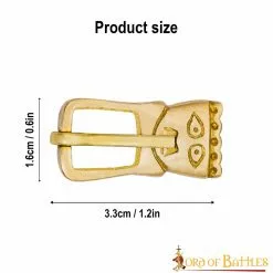 Hebilla De Cinturón Medieval Tardía De Latón Macizo -Armadura Ventas 8907 5pcs 3