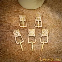 Hebilla De Cinturón Medieval Tardía De Latón Macizo -Armadura Ventas 8907 5pcs 4