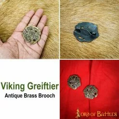 Viking Greiftier Broche De Latón Antiguo Juego De 2 -Armadura Ventas 8913 2pcs pattern 2