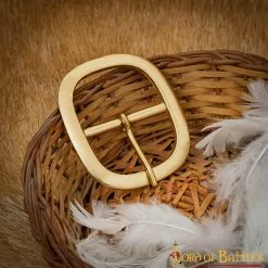 Hebilla Medieval Ovalada De Latón Puro -Armadura Ventas 8930 5