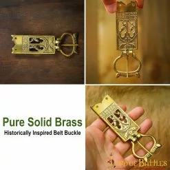 Hebilla De Cinturón De Latón Macizo Puro Medieval Tardío Para Trajes Medievales Renacentistas 11 Hebilla De Cinturón De Latón Macizo Puro Medieval Tardío Para Trajes Medievales Renacentistas -Armadura Ventas 8937 pattern 2 1 1