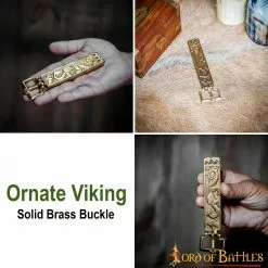 Hebilla De Cinturón Vikinga Ornamentada De Latón Macizo Puro Accesorio Funcional 11 Hebilla De Cinturón Vikinga Ornamentada De Latón Macizo Puro Accesorio Funcional -Armadura Ventas 8939 pattern 2