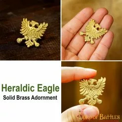 Heráldico Águila Cinturón Studs O Conchos Puro Latón Macizo Juego De 5 11 Heráldico Águila Cinturón Studs O Conchos Puro Latón Macizo Juego De 5 -Armadura Ventas 8942 5pcs pattern 2